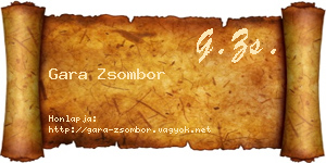 Gara Zsombor névjegykártya